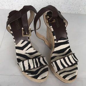 Michael Kors Zebra wedge sandal